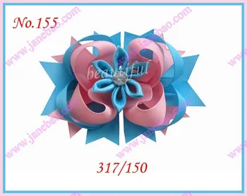 

free shipping 500pcs Romantic hair bows Kanzashi boutique hair clips hair bows funky hair bows