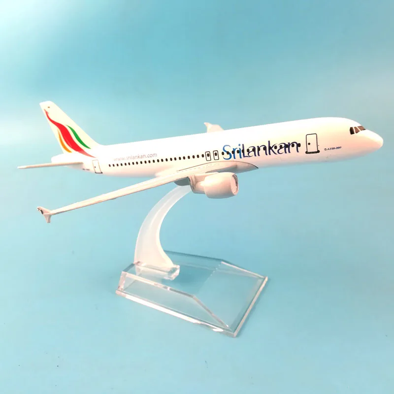 20 см модель самолета SriLankan Airlines 16 Airbus A320 сплав металл литая под давлением