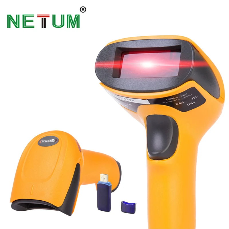 NT-2028 اللاسلكية الباركود ماسح ليزر الباركود قارئ مع USB استقبال ل POS والمخزون NETUM