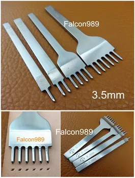 

4pcs 3.5mm 1+2+4+6 Prong Leather Craft Diamond Sewing Stitching Pro-line Lacing Chisel Pricking Iron Punch Tool Kit Set Carving
