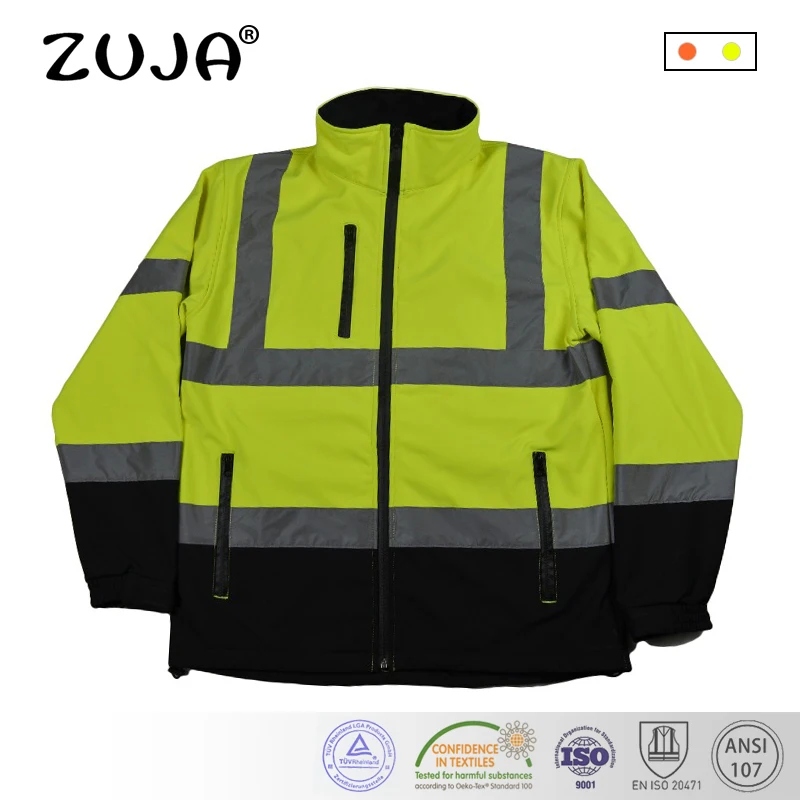 

Men Outdoor Multi-pockets Reflective Safety Work Jacket Construction Traffic Warm Workwear