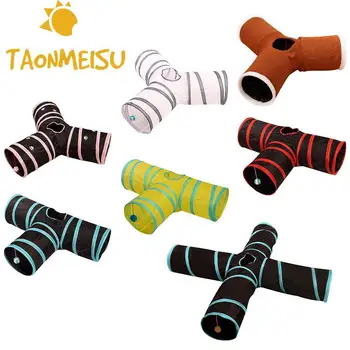 

Foldabe Pet Cat Tunnel T-joint Tunnel Tubes Indoor Outdoor Pet Cats Training Toys for Cat Kitten Rabbit Animals Playing