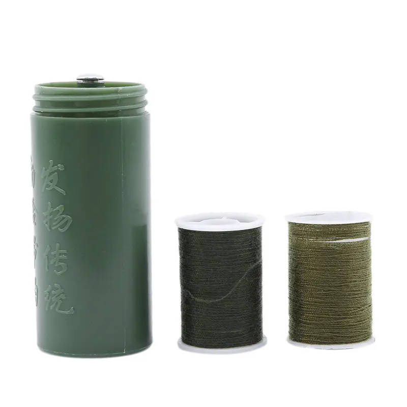

New Mini Sewing Kit Cylinder Case Portable Travel With Threads Needles Craft Sewing Box Set Army Green Portable Sewing Kit