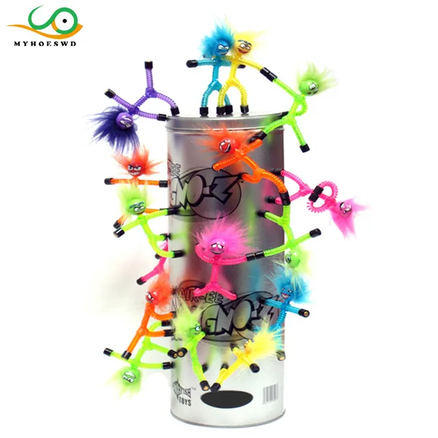 6 Colors Fuzzy Hairy Stickman Fridge Q Man Man Kids