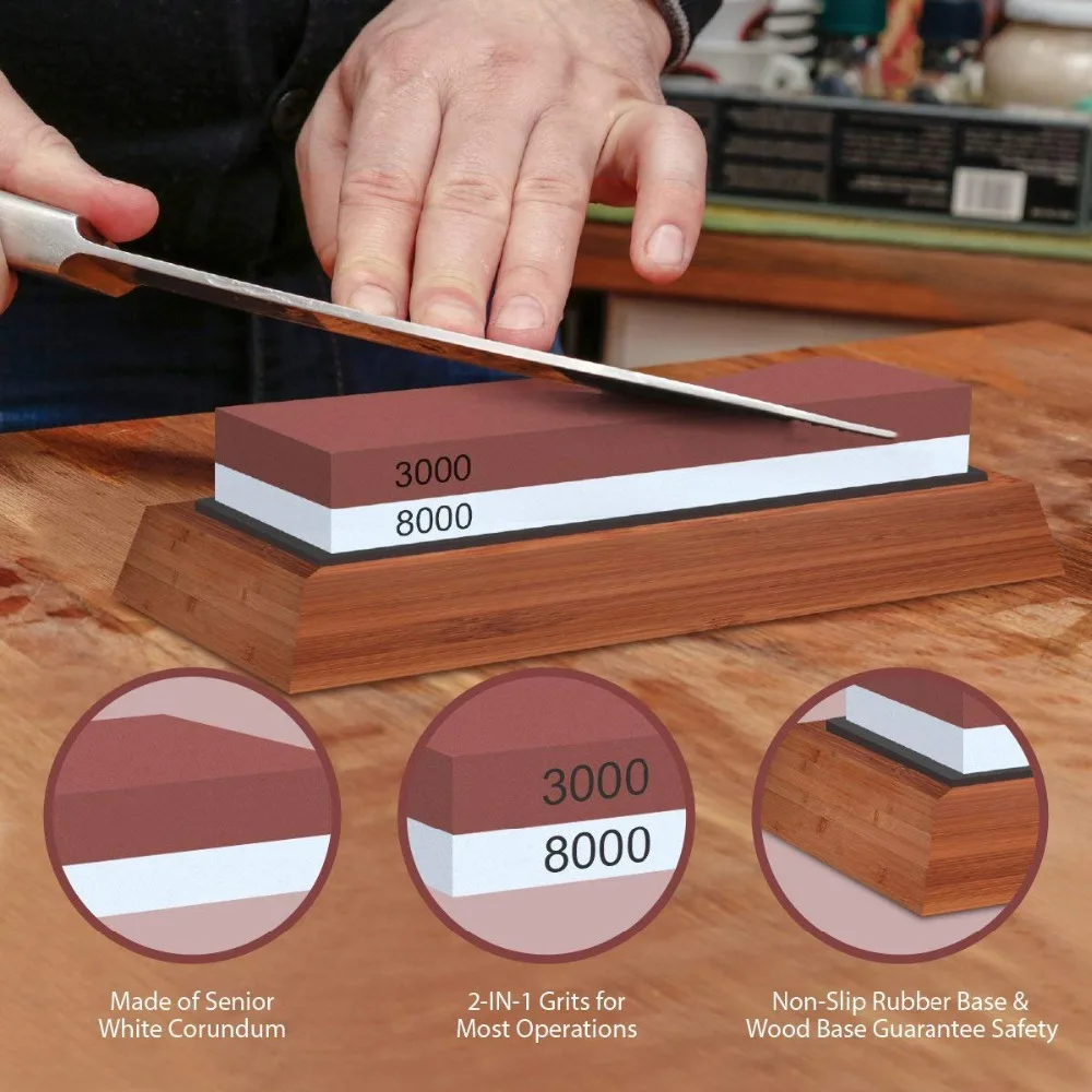 

Semai Professional Sharpening Stones For Knife Sharpener Kitchen Knives Water Stone for 400/1000 Grit Whetstone Afilador