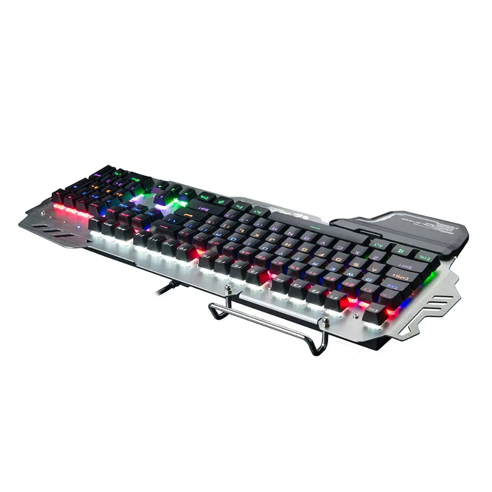 Mechanical Gaming Keyboard USB Wired 104 Keys Blue Switch LED Backlight Game Keyboard For PC Tablet Desktop