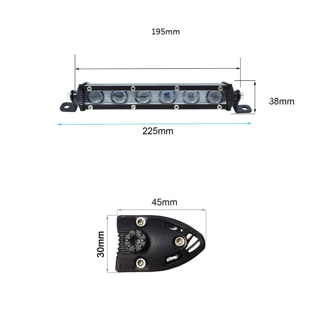 ECAHAYAKU 7 дюймов Offroad 30 Вт Светодиодный светильник бар комбинированный рабочий 12V 24V