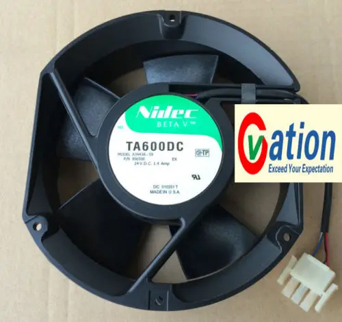 Computer PC CPU Case Fan For Nidec UPS power supply fan TA600DC A34438-59 DC24V 1.4mp Computer Accessories