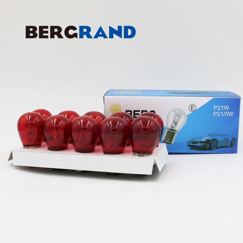 

1157 Car Light P21/5W BAY15d Red Signal Lamp Halogen Lamp Rear Parking Lights S25 Double Filaments Bayonet 380 80PCS