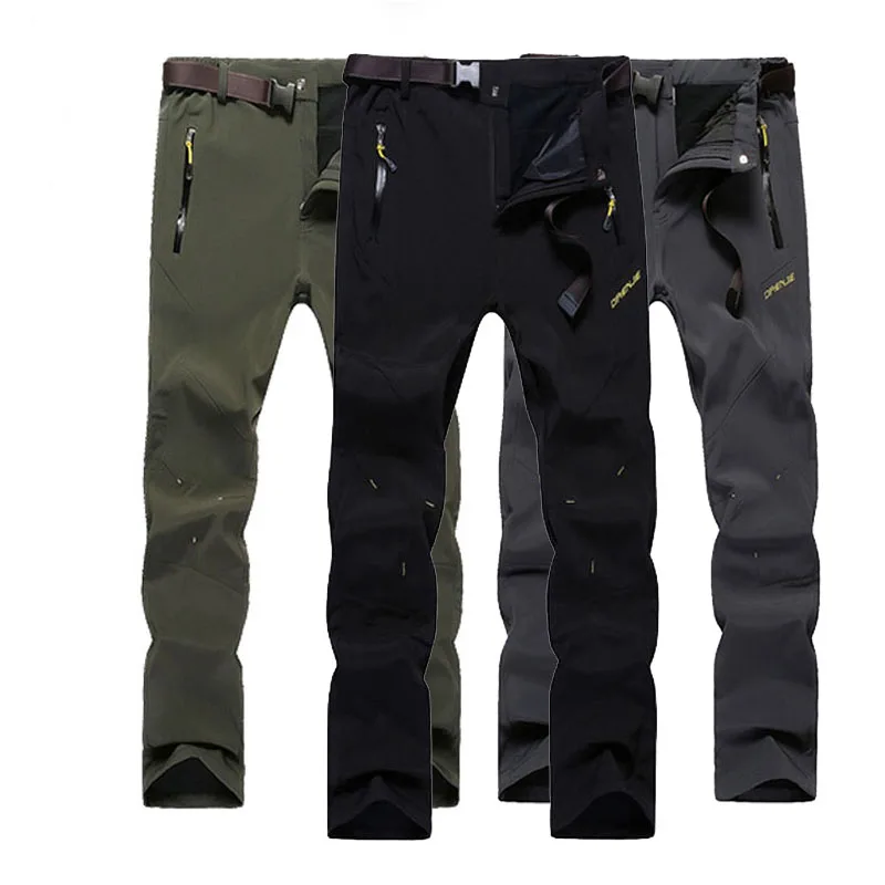 5XL New Men s Winter Hiking Pants Outoor Inside Fleece Thermal Pants Waterproof Windproof Trousers For