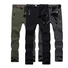 5XL New Men’s Winter Hiking Pants Outoor Inside Fleece Thermal Pants Waterproof Windproof Trousers For Camping Trekking RM020