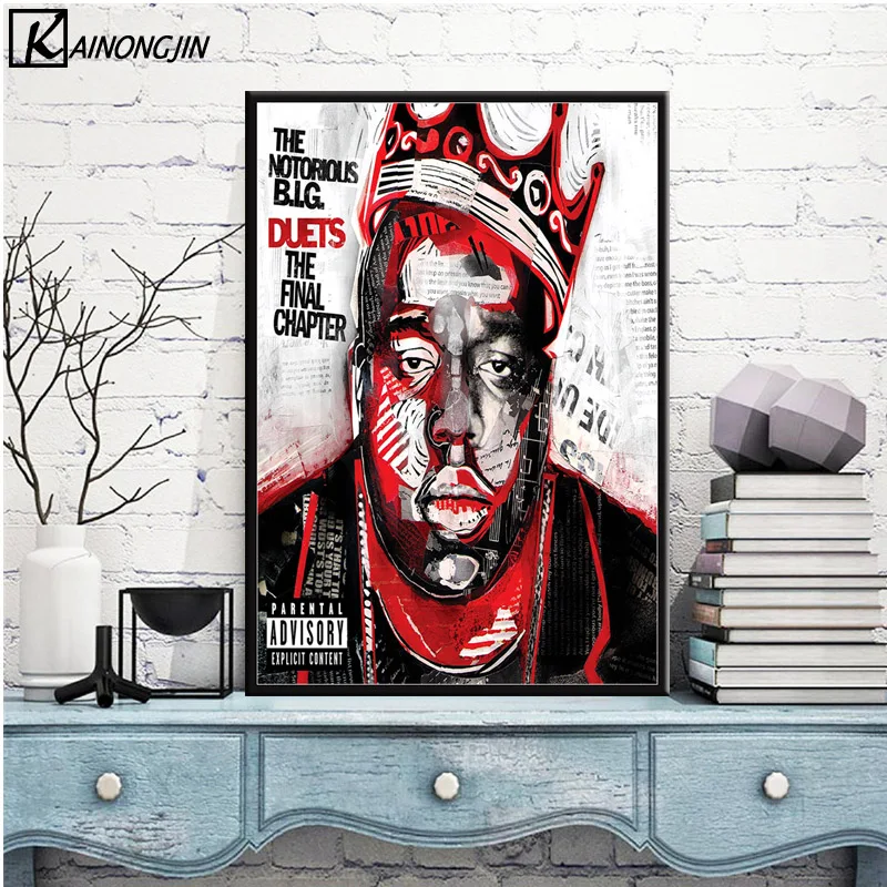 Известный B.I.G. Плакат Biggie Тупак Шакур 2pac плакаты и принты художественные