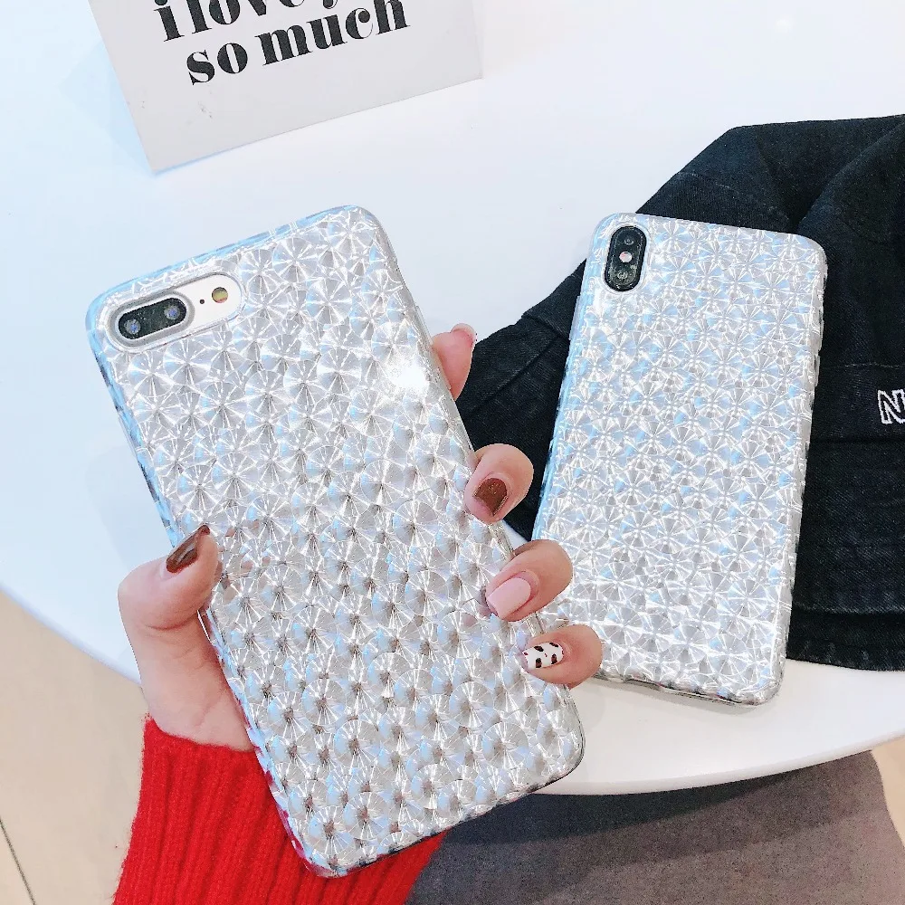 

Pearl Glitter Phone Case For iPhone 7 8 Plus Dream Shell Pattern Cases For iPhone XR XS Max 7 6 6S Plus Soft TPU Silicone Cover