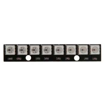 

In Stock! WS2812B 1*8 8-Bit Full Color 5050 RGB LED Lamp Panel Light Black White Wholesale