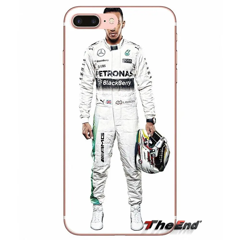 Для Apple iPhone X 4 4S 5 5S SE 5C 6 6S 7 8 Plus 6Plus 7plus 8plus Fundas Coque Lewis Hamilton F1 Racing car Star мужской