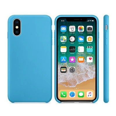 Силиконовый чехол IMIDO для iPhone 6/6 S/5/SE7/8 Plus X/Xs/XR/Xs/Max официальный силиконовый чехол для телефона в розничной упаковке - Цвет: sky blue