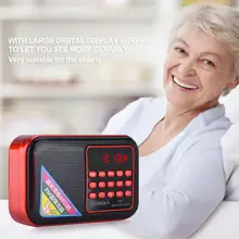 Мини fm-радио динамик Портативный цифровой стерео радио шумоподавление высокое качество звука светодиодный дисплей USB TF 3,5 мм AUX