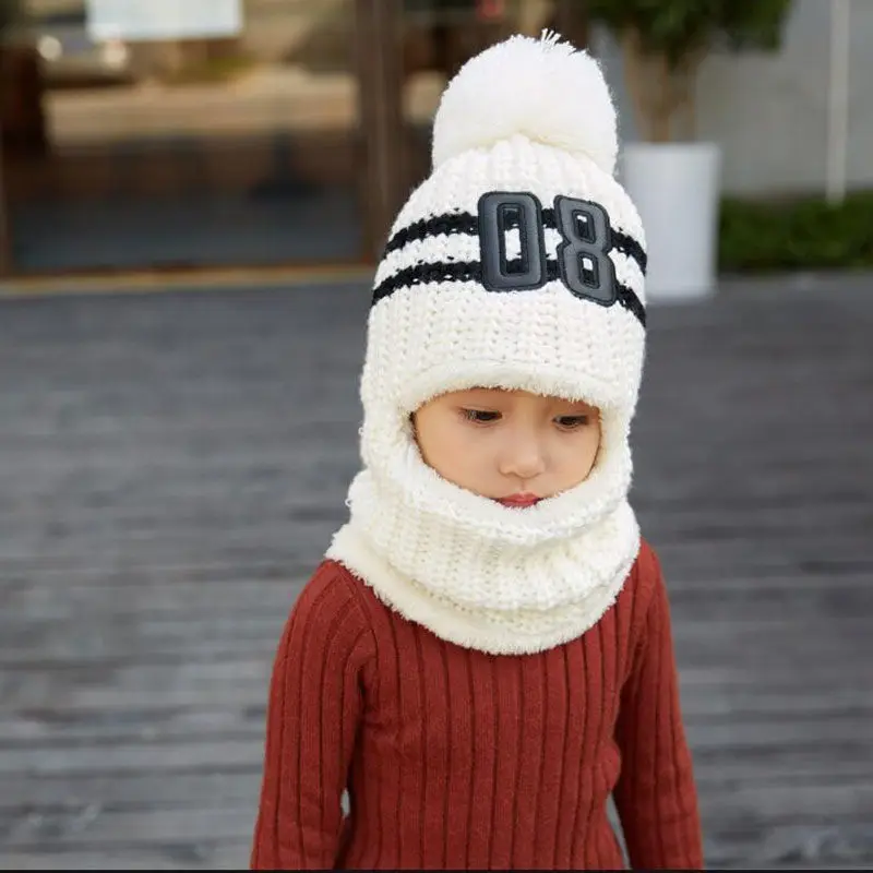 

High Quality Kids Hats 5T-10T Children Cotton Kids Winter Knitted Hats for Boy and Girls Infant Caps Boys Hats