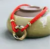 Bracelet à chaîne en corde rouge en cuivre, bijoux circulaires, qualité supérieure, pour couple amoureux, femmes et hommes, à la mode ► Photo 3/3