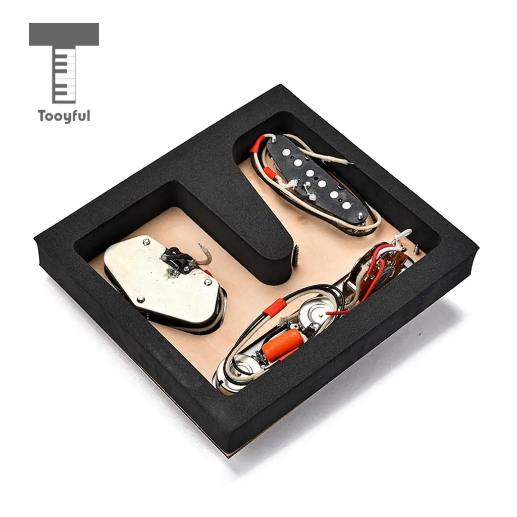 Black 3 Way Prewired Control Plate Bridge Replacement Accessory for Tele TL Guitar