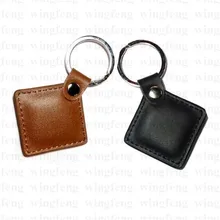 Металлический брелок кольцо прочный Водонепроницаемый 125 кГц EM4100 из натуральной кожи RFID брелок для шины 1000 шт./лот