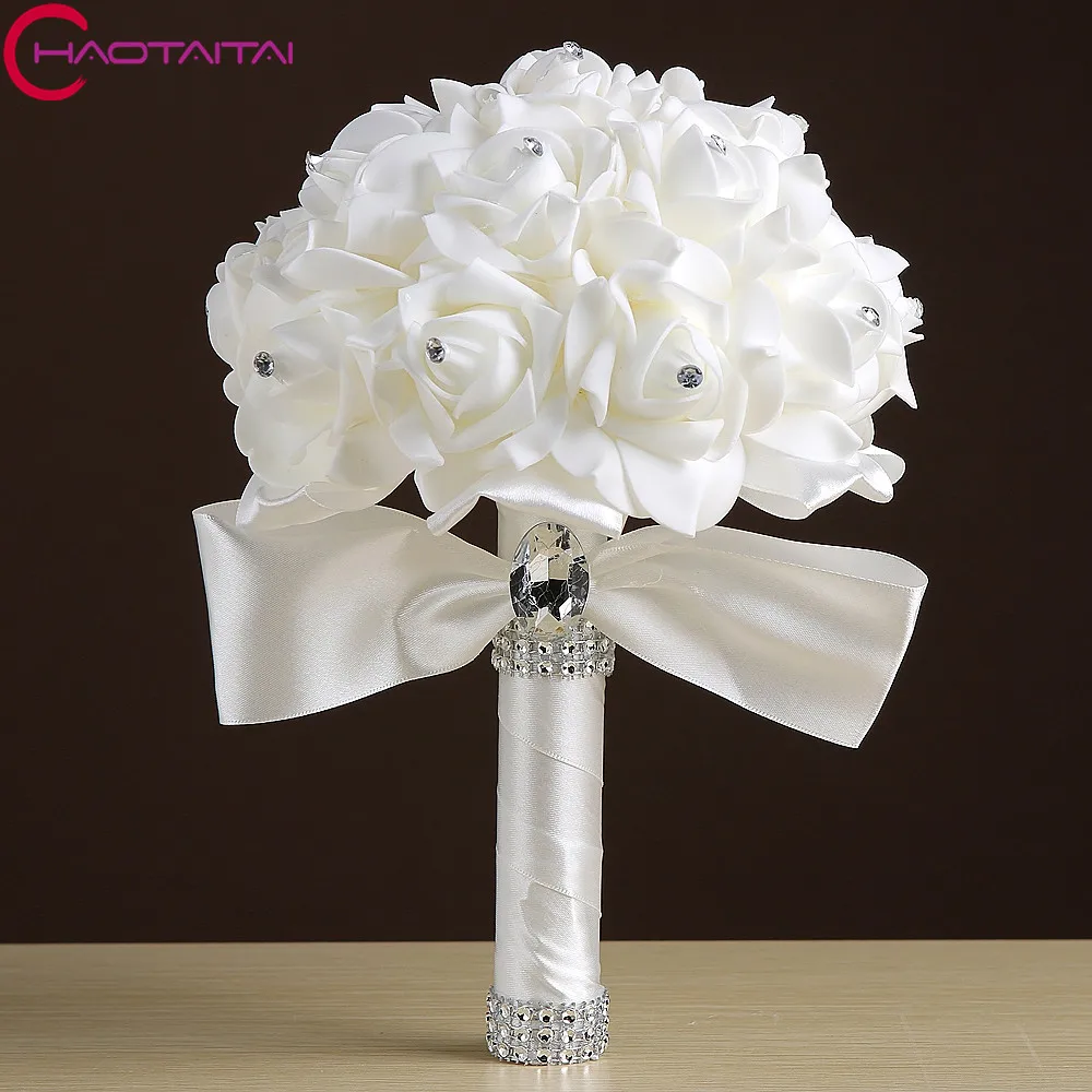 

Bridal Bouquet 6 Colors Available Bride Bridesmaid Artificial Hands Holding Flowers For Party Decoration Wedding Bouquets