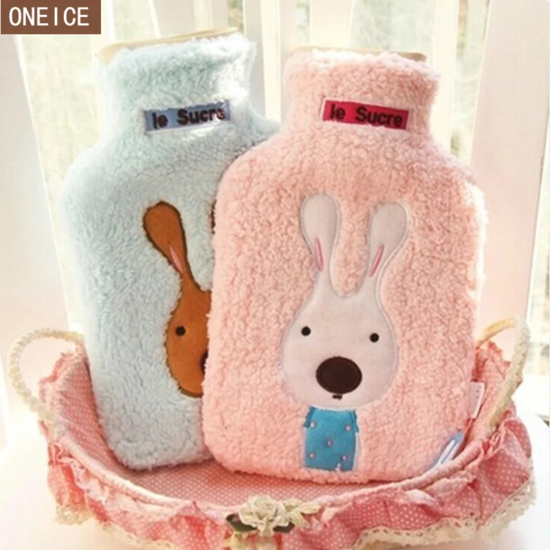 

Hot water bottle 2000 ml rubber creative cute cartoon rabbit winter hand warmer portable handheld girl pocket hand warmer