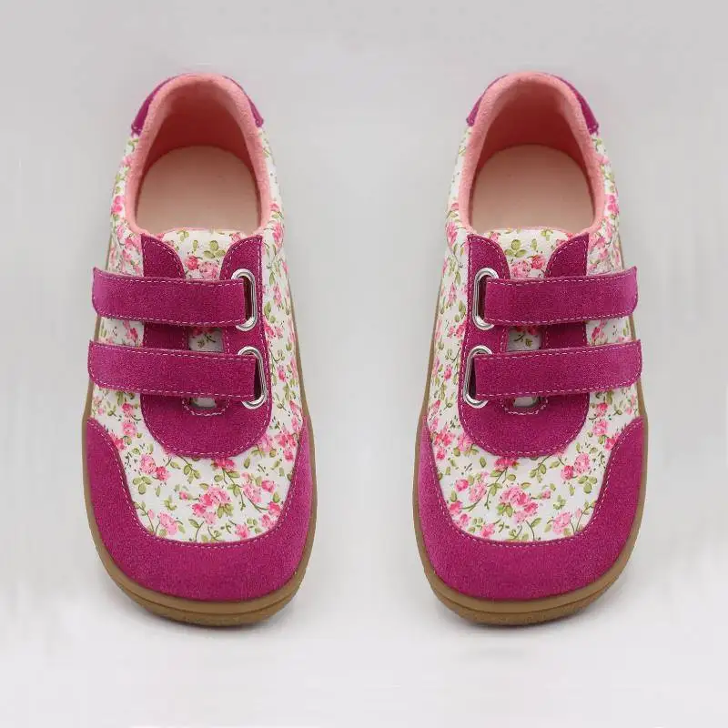 Г.; детская обувь из натуральной кожи и ткани для малышей; кроссовки с цветочным узором для девочек; Детские повседневные кроссовки с блестками на плоской подошве - Цвет: pink