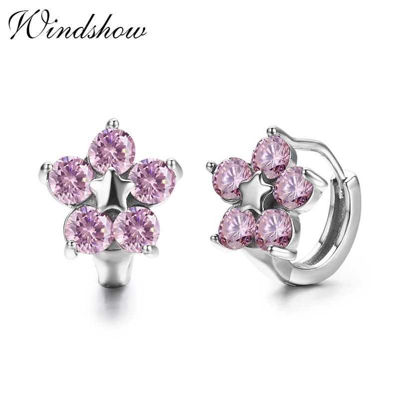925 Sterling Silver Polished /& Textured Flower Hoop Earrings