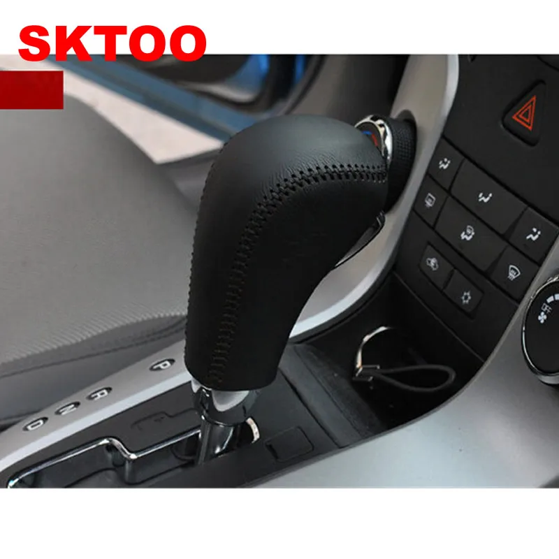 SKTOO для Chevrolet Cruze 2009 2014 чехол рычага переключения передач из натуральной кожи