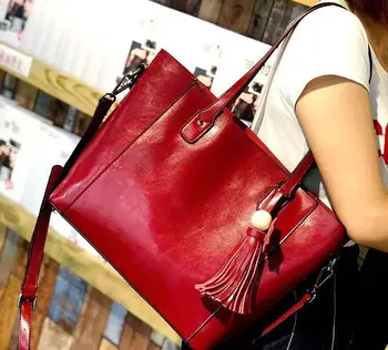 

High Quality Cowhide Large Capacity Handbag Single Shoulder Bag 2019