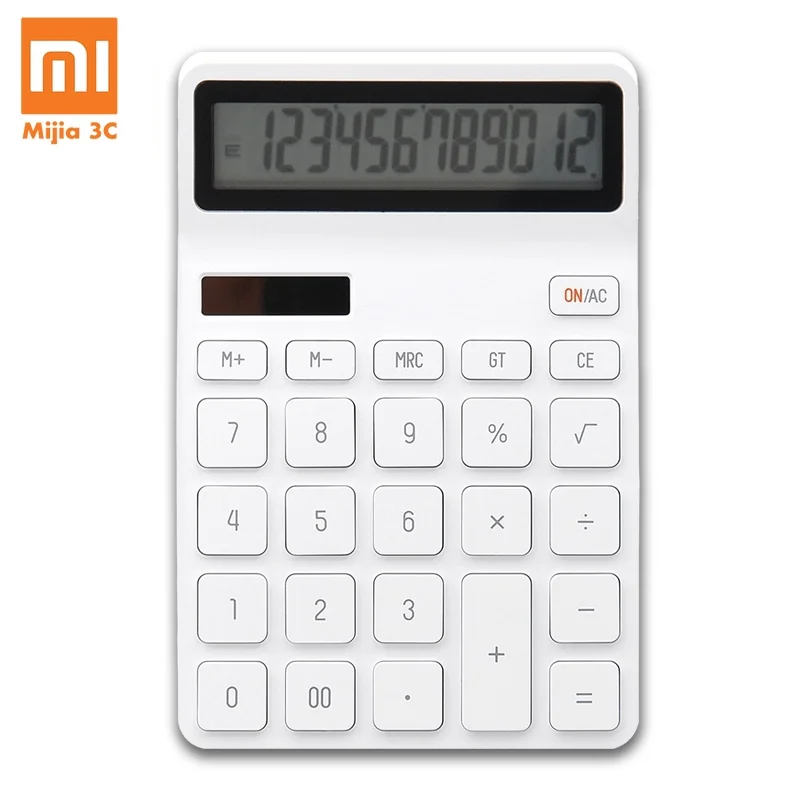 

Original Xiaomi LEMO Desktop Calculator Photoelectric Dual Dive 12 Number Display Automatic Shutdown For Office Finance Business