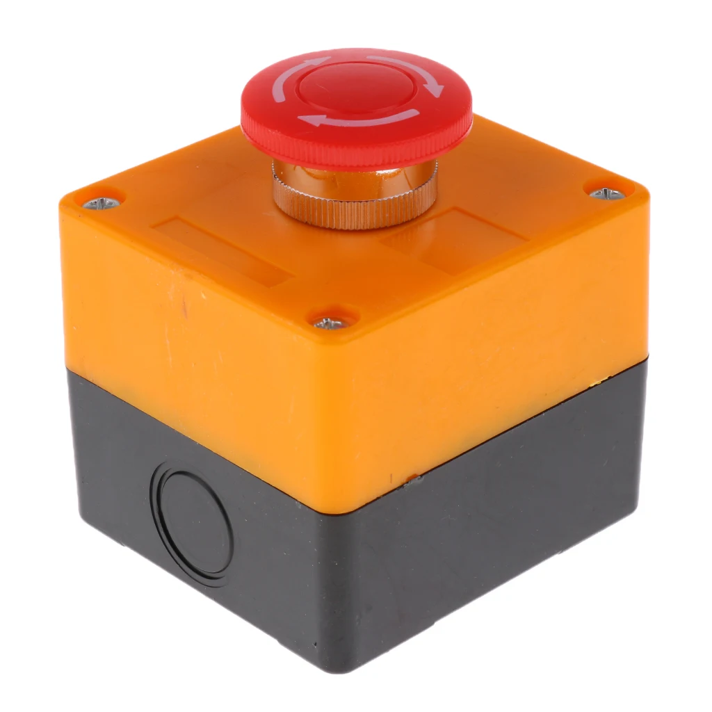 220V 3A Latching NC Emergency Stop Red Mushroom Push Button Switch Station