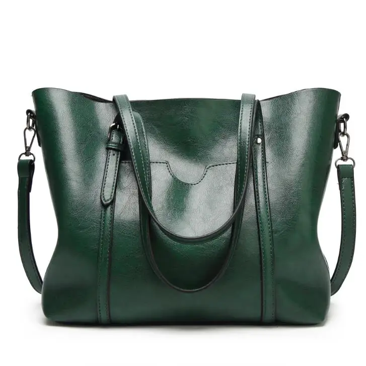Роскошные женские сумки, дизайнерские сумки-мессенджеры, большие сумки-шопперы, сумки через плечо, женские мягкие кожаные сумки - Цвет: green