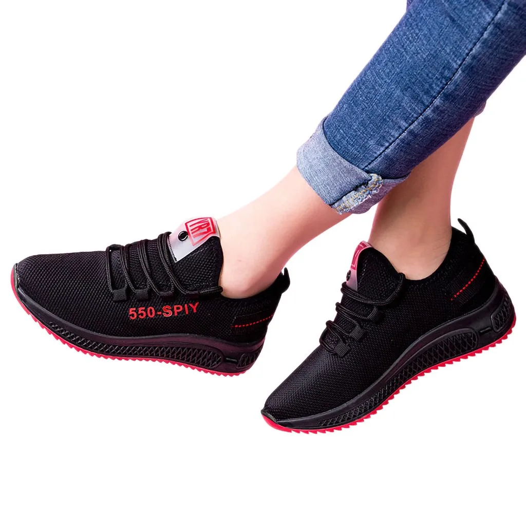 

Sneakers Women 2019 Women's Ladies Lace Up Sneaker Sports Casual Shoes Woman Anti-Slip Sport Walking Sneakers Running Soft Shoes