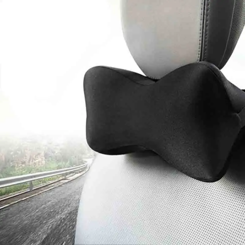 Buy Memory Cotton Car Head Rest Bone Pillow Black