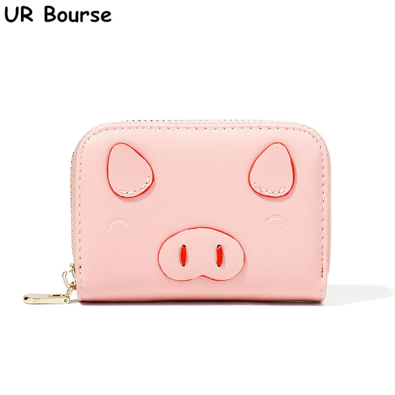 

UR BOURSE Women's Pu Leather Short Wallet Ladies Multi-card Holder Female Zipper Organ Coin Purse Small Wallet For Credit Cards