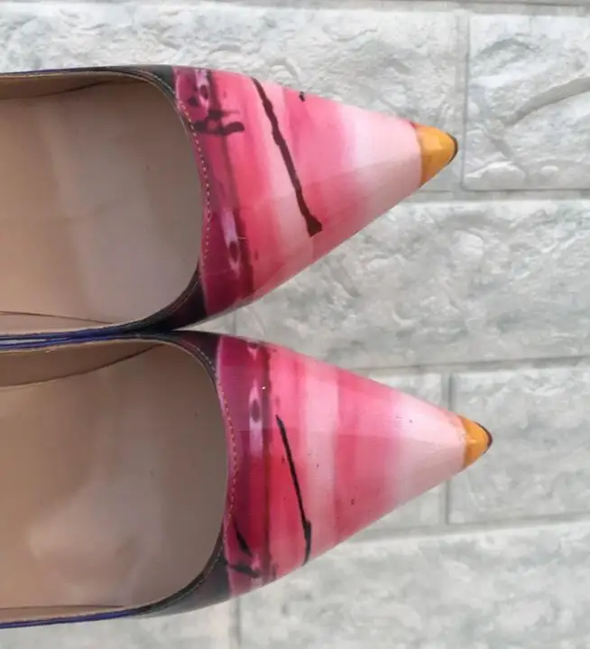 Femme 2018 As Nouveau Profonde Marque Pointu Beertola Picture Bout Luxe Peu De Haute Couleur Chaussures Modèle Mélangée Talons Pompes Mode Super Sexy xFtB5BwSq