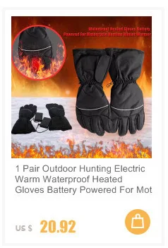 Уличные перчатки с подогревом, литиевая батарея, электрическая Ночная Светоотражающая задняя часть, полный палец, сенсорный экран, мотоциклетные теплые лыжные перчатки унисекс