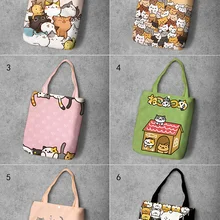IVYYE Neko Atsume, серия, модная, аниме, складная, Холщовая Сумка для покупок, повседневные сумки на плечо, настраиваемая Сумка-тоут, женская, для девочек, Новинка