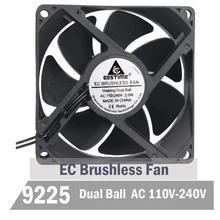 5pcs Gdstime 90mm EC Cooling Fan 92mm AC Cooling Fan 92mm x 25mm 110V 115V 120V 220V 240V Brsuhless Cooler Axial Fan new original ebmpapst 8550n 80 38mm ac 220v 0 07a 12v industrial axial cooling fan