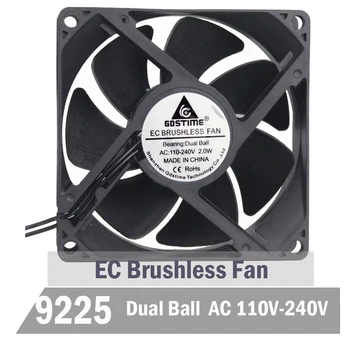 5pcs Gdstime 90mm EC Cooling Fan 92mm AC Cooling Fan 92mm x 25mm 110V 115V 120V 220V 240V Brsuhless Cooler Axial Fan new original ebmpapst 8550n 80 38mm ac 220v 0 07a 12v industrial axial cooling fan