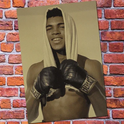 "Muhammad Ali" Винтажный Ретро плакат, крафт-бумага бумажные постеры для бара кафе украшение интерьера картина постер фильма - Цвет: Прозрачный