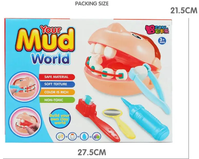 3D Цвет глиняная форма игрушки Моделирование из пластилина набор
