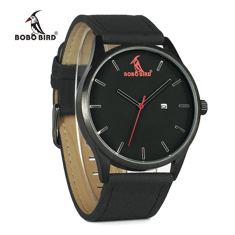 BOBO BIRD WG15 Retro Round Wrist Watch Mens Watches Top Brand Luxury Watches With Calendar Display In Gift Box