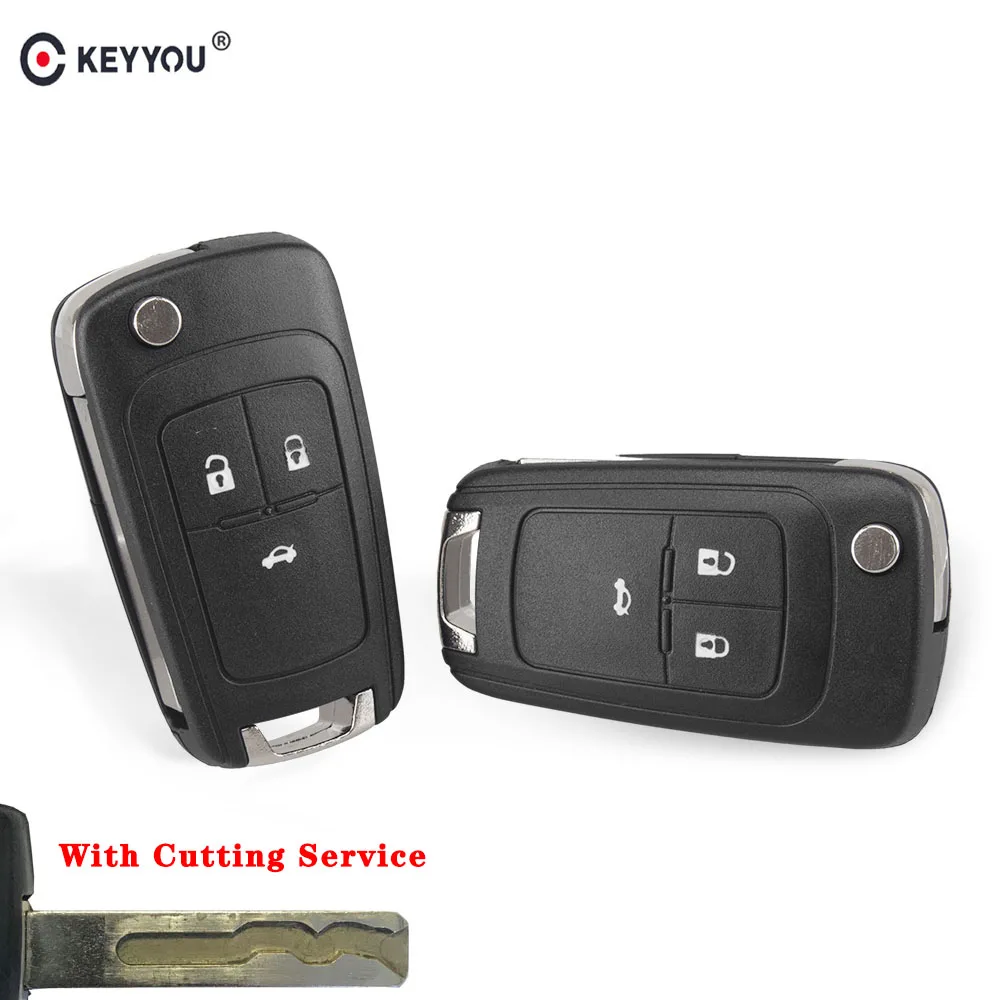 

KEYYOU Cut/Uncut Blade 2/3 Button Filp Remote Car Key Shell Case for Opel Vauxhall Astra H Insignia J Vectra C Corsa D Zafira G