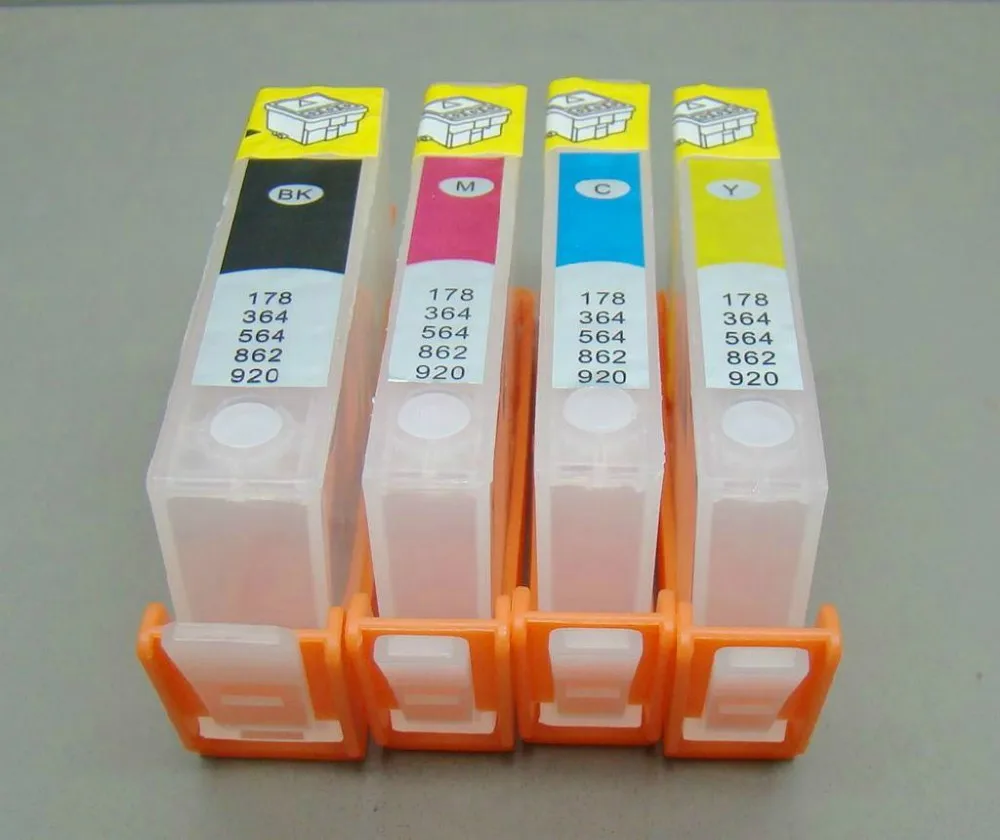 

4pcs for HP564 for hp 564 refillable Ink cartridge for hp 3070A 5510 6510 3520 4620 5520 5514 B109a B109n B110a B209a B210a
