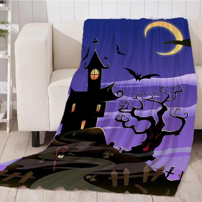 Buy Happy Halloween Fleece Throw Blanket Plaids Warmth
