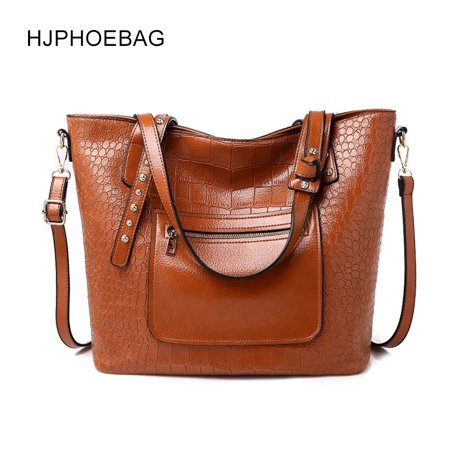 

HJPHOEBAG Fashion ladies shoulder bag women's large-capacity handbag crocodile pattern luxury handbags women bags YC045