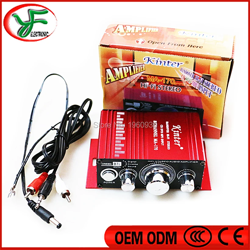 5PCS 12V/2A 2 channels 7 Colors LED HIFI Stereo Amplifier MP3 Amplifier